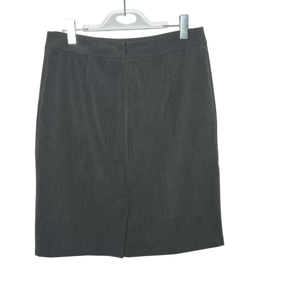 NEW YORK & CO Mini Pencil Skirt High Rise Slim Fit Black Slit Gray Womens Sz 8